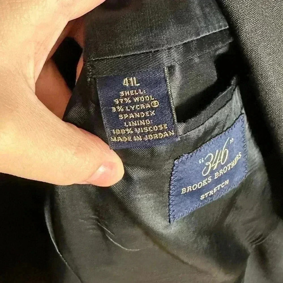 Brooks Brothers 346 Mens 41T Sport Coat Gray Wool Blend Blazer - Picture 9 of 10